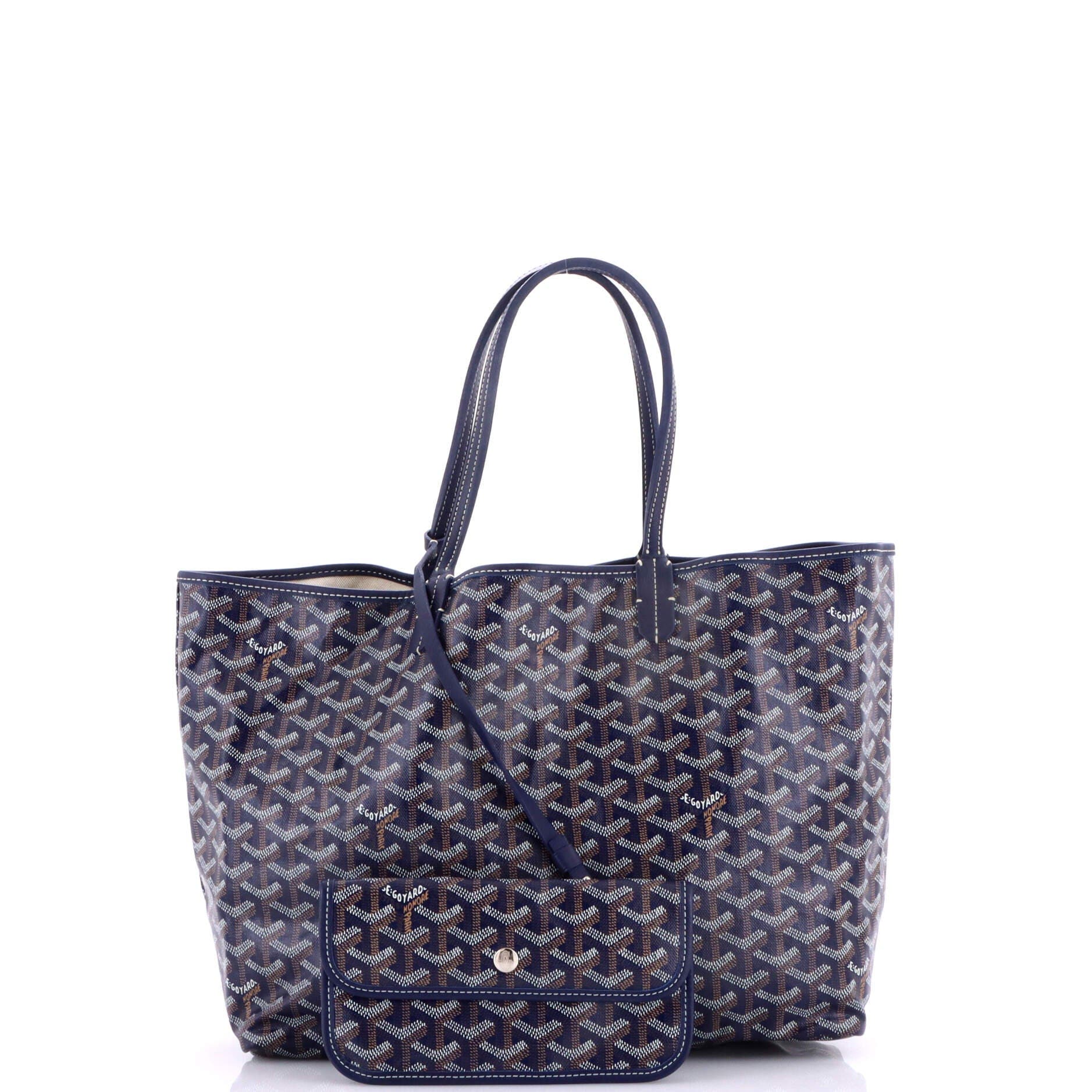 Pre-Owned Goyard Saint Louis Tote Coated Canvas PM, Alternate, color, Blue
