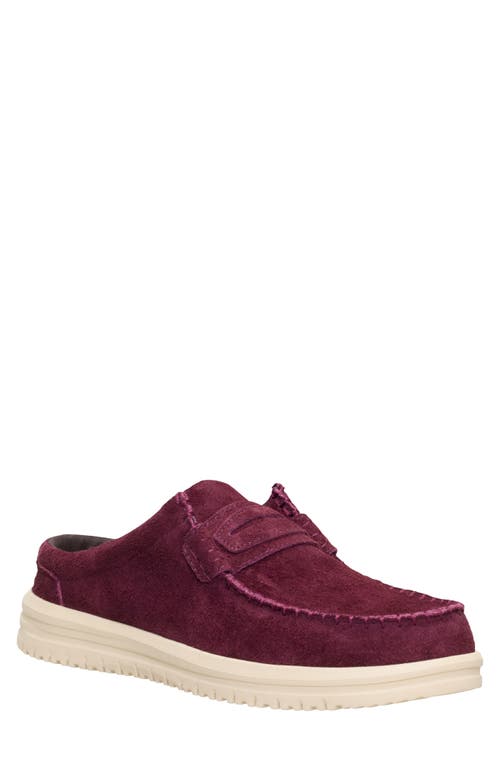 Hey Dude Wally Next Suede Loafer Mule In Purple