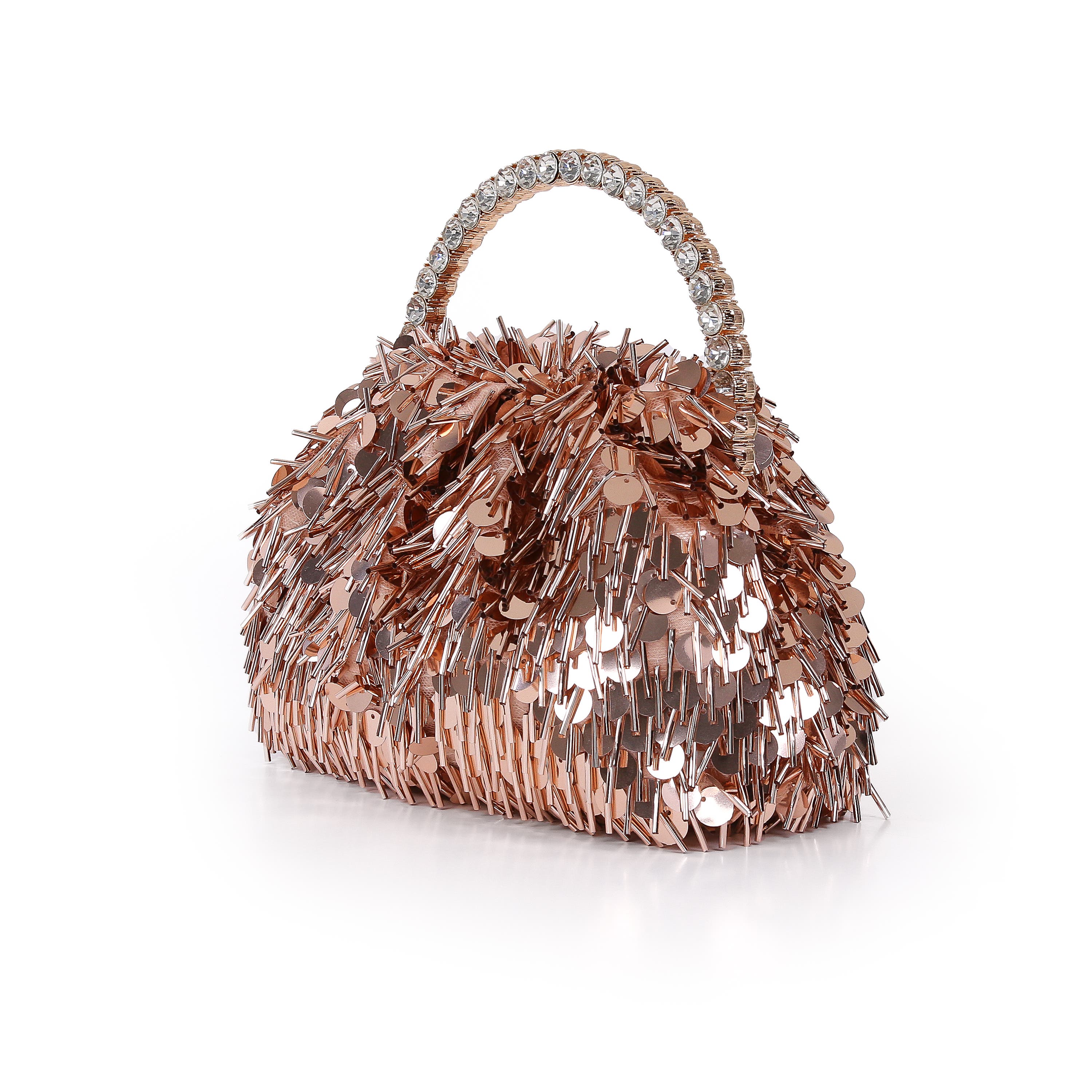Noa Mix Sequin Pouch Clutch, Alternate, color, Rosegold