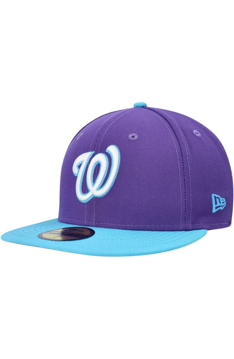 New Era Men's New Era Purple Washington Nationals Vice 59FIFTY Fitted Hat, Alternate, color, 