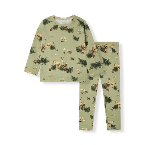 Organic Cotton Long Sleeve Two Piece Pajama Set (Toddler)