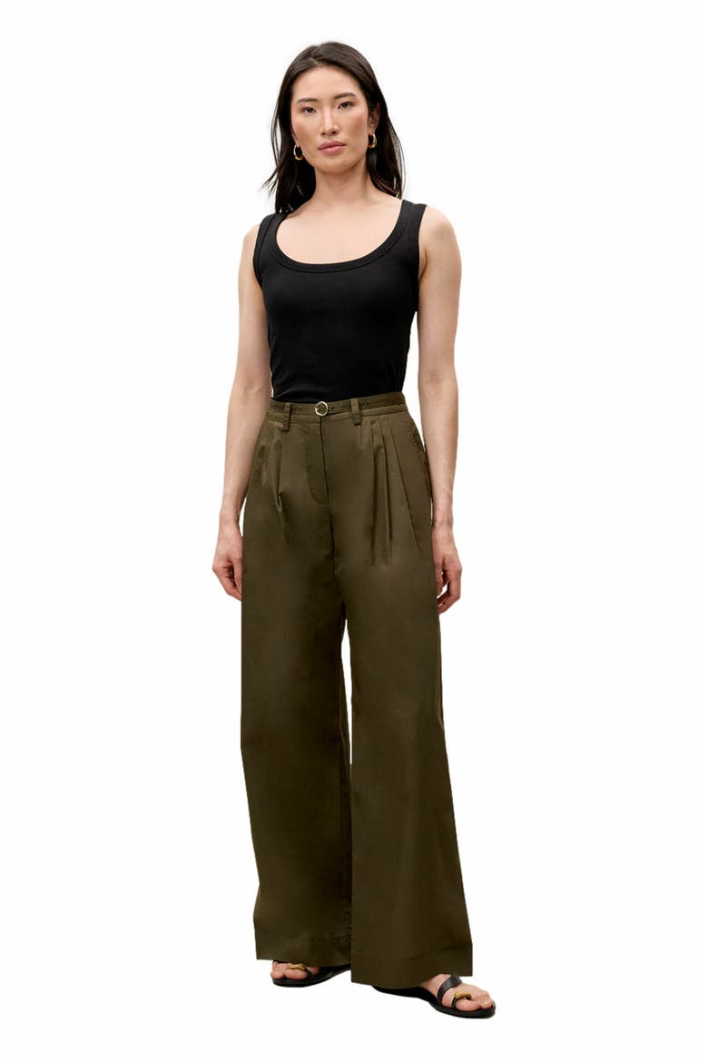 Raquel Twill Pant, Main, color, OLIVE