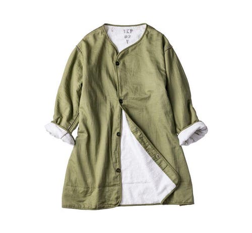 Puebco Terry Bathrobe In Green