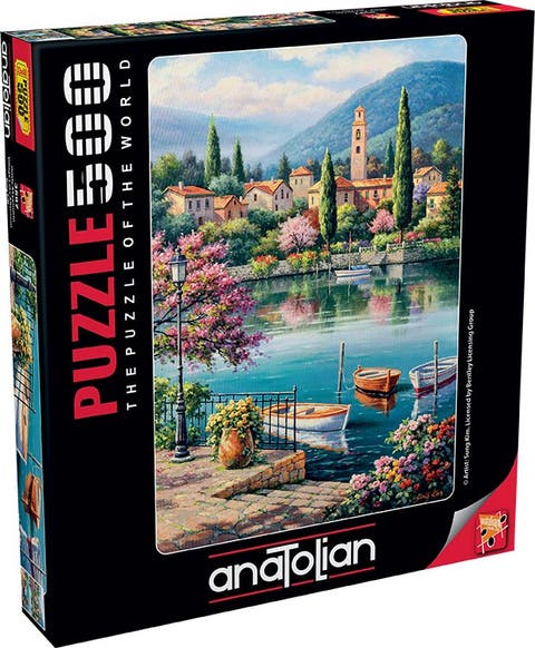 Village Lake Afternoon 500 piece Jigsaw Puzzle for Adults