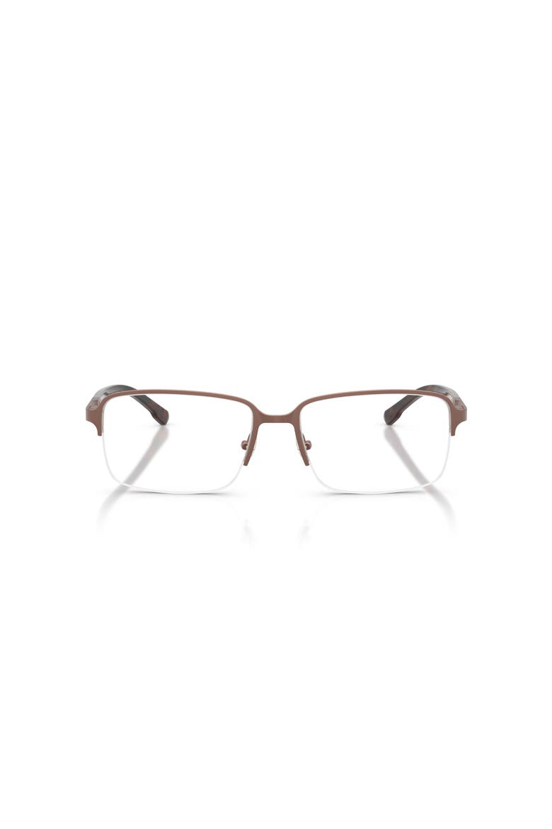 57mm Rectangle optical glasses, Alternate, color, Brown