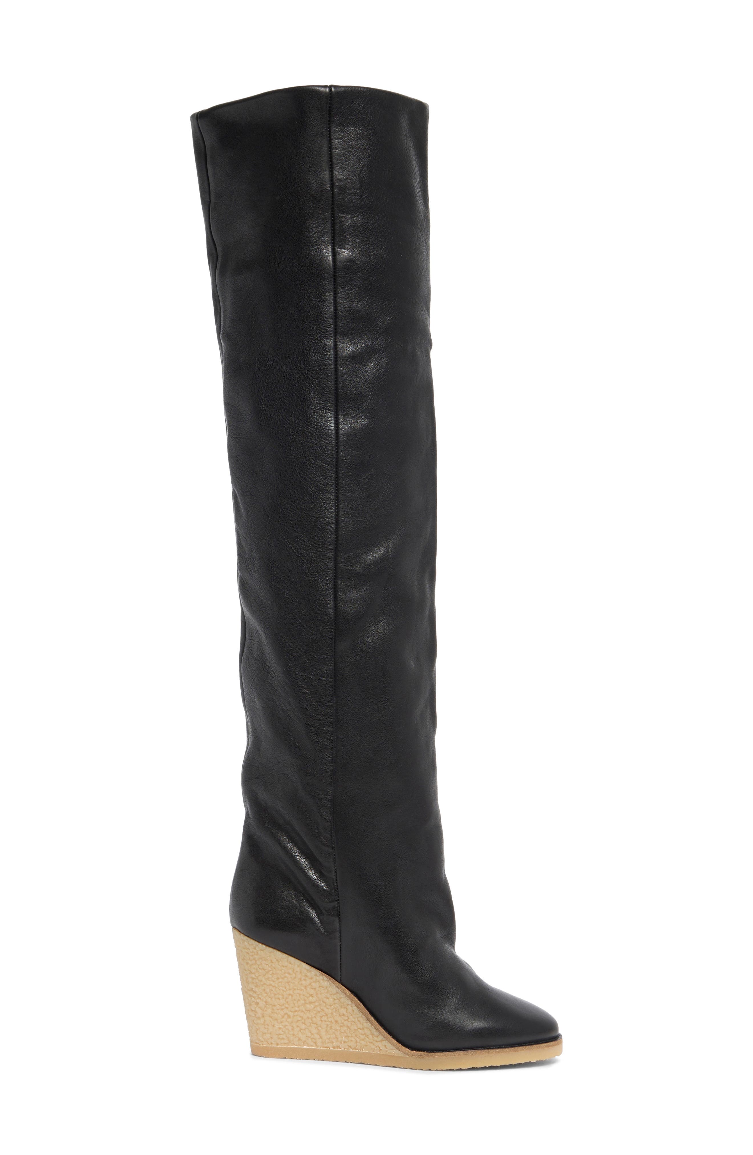 Isabel Marant Tilin Over the Knee Wedge Boot, Alternate, color, 