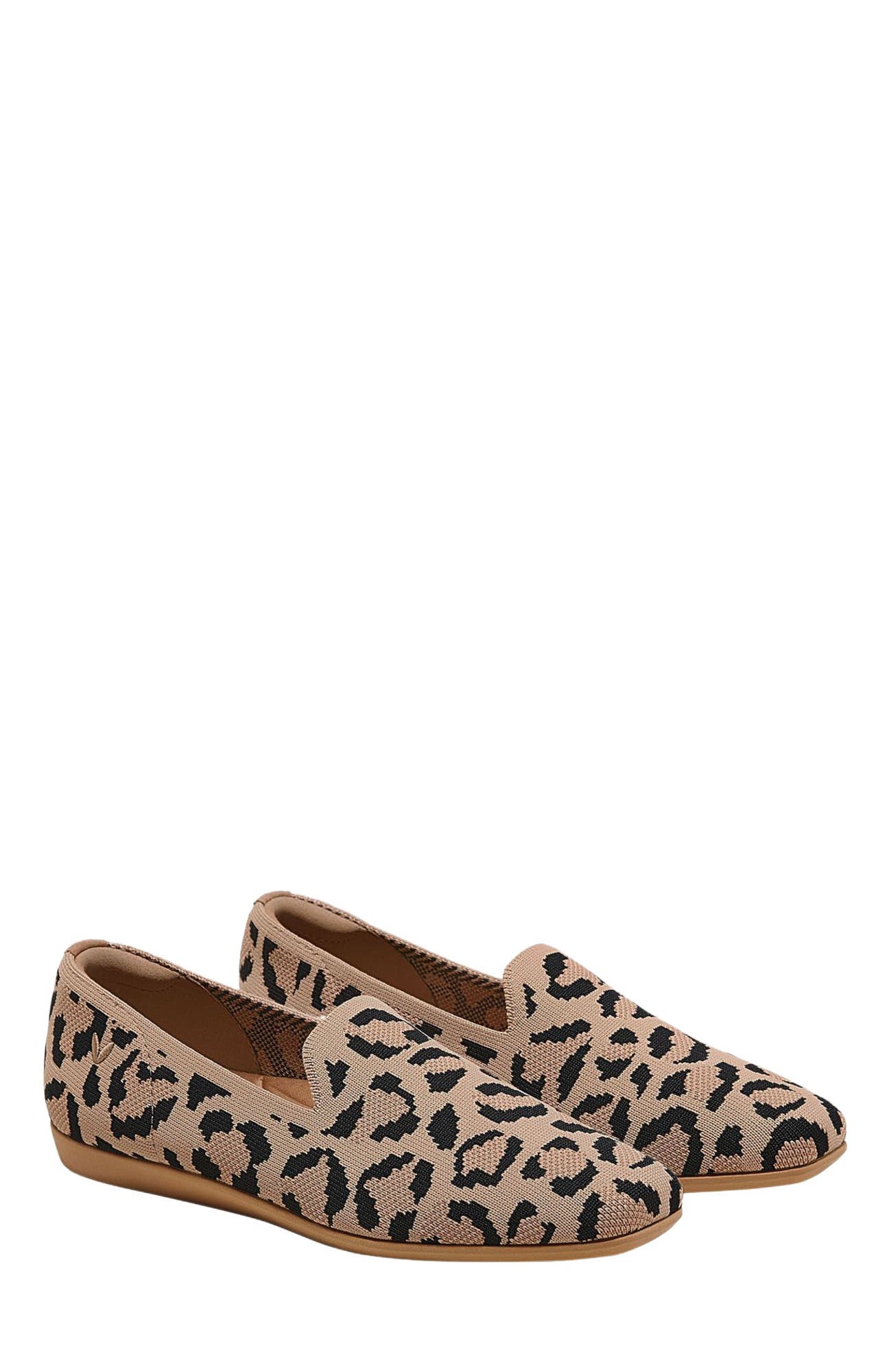 VIVAIA Water-Repellent Square-Toe Loafers, Alternate, color, Dark Leopard