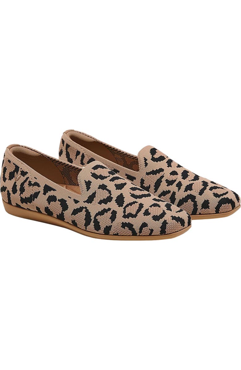 VIVAIA Water-Repellent Square-Toe Loafers, Alternate, color, Dark Leopard