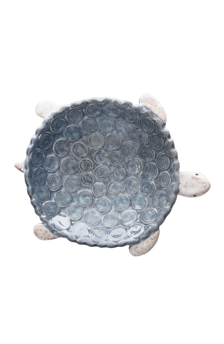 Gallerie II Large Sea Turtle Coastal Novelty Decorative Shaped Plate, Main, color, Gray