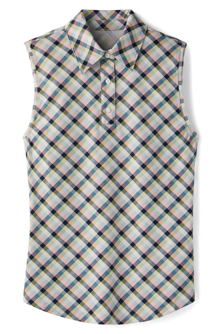 Course To Court Sleeveless UPF 50+ Polo, Alternate, color, NAVY MULTI PLAID