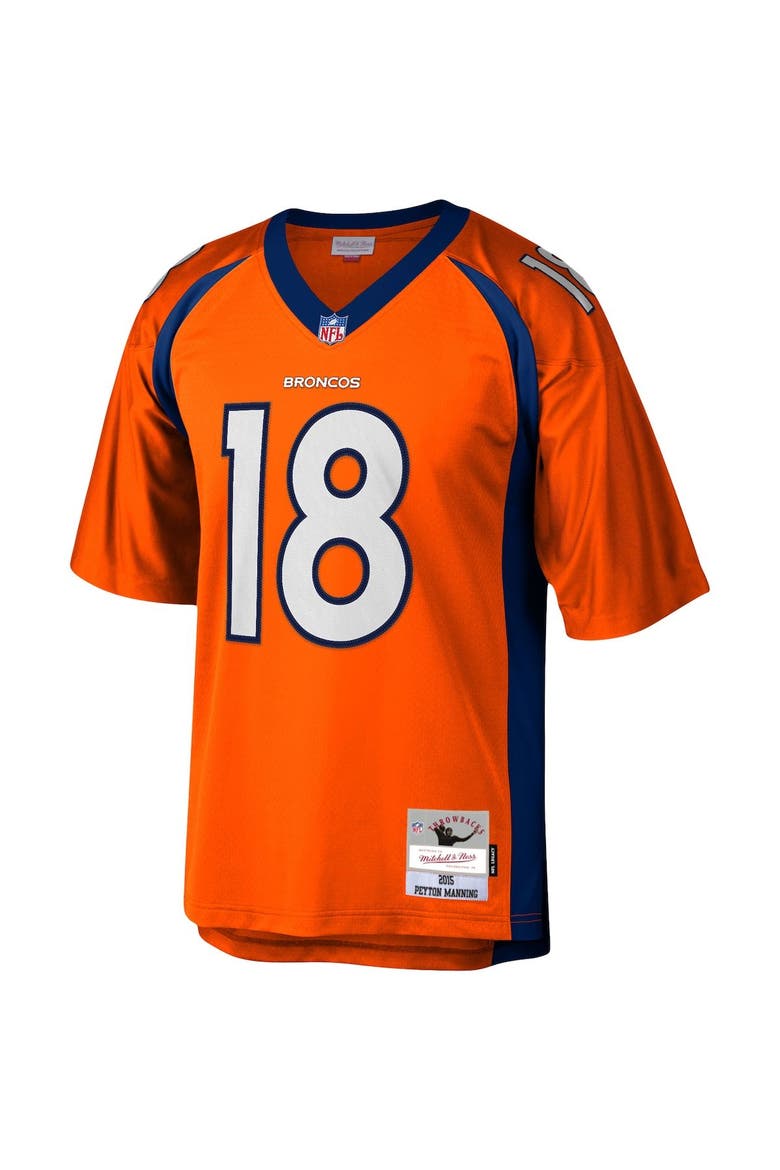 Men's Mitchell & Ness Peyton Manning Orange Denver Broncos Legacy Replica Jersey, Alternate, color, Orange