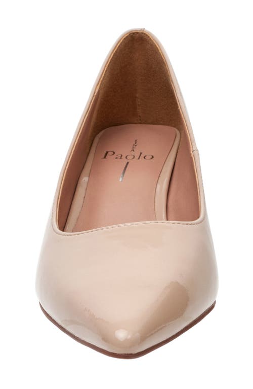 Linea Paolo Bilson Pointed Toe Pump In Nude Patent