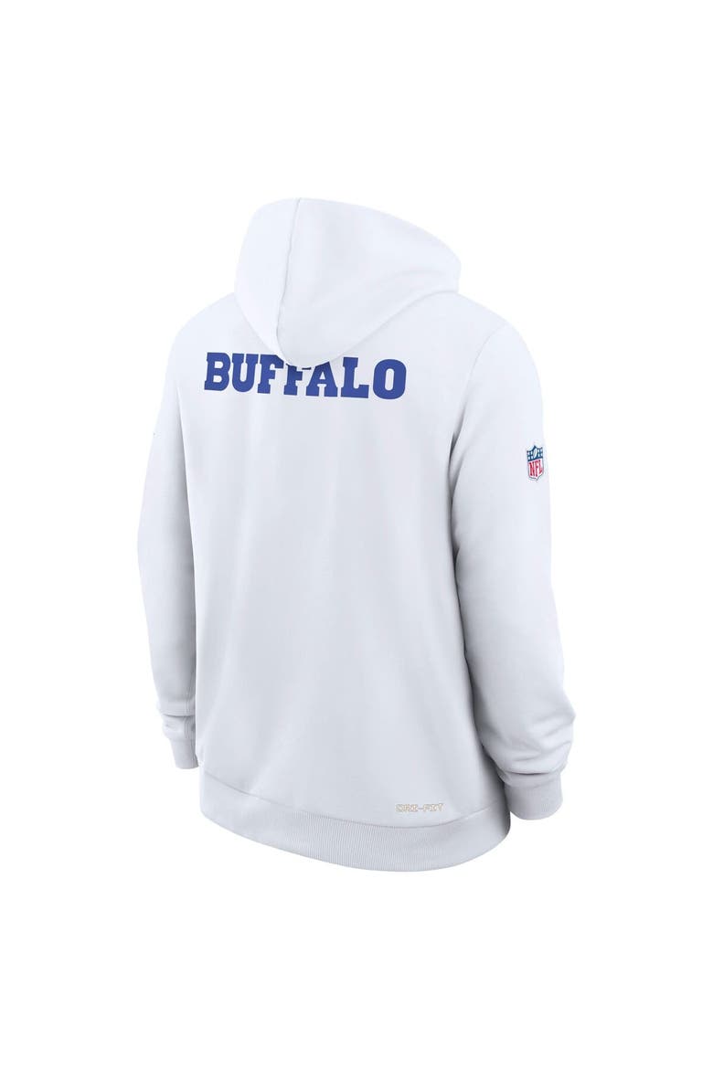 Men's Nike White Buffalo Bills 2025 Rivalries Collection Standard Issue Sideline Dri-FIT Hoodie, Alternate, color, White