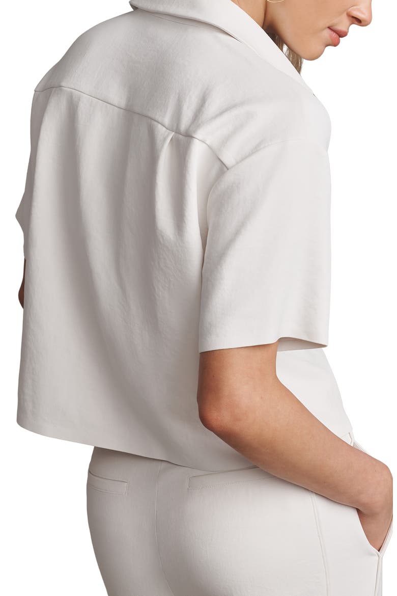 Horizon Crop Button-Up Shirt, Alternate, color, SNOW WHITE