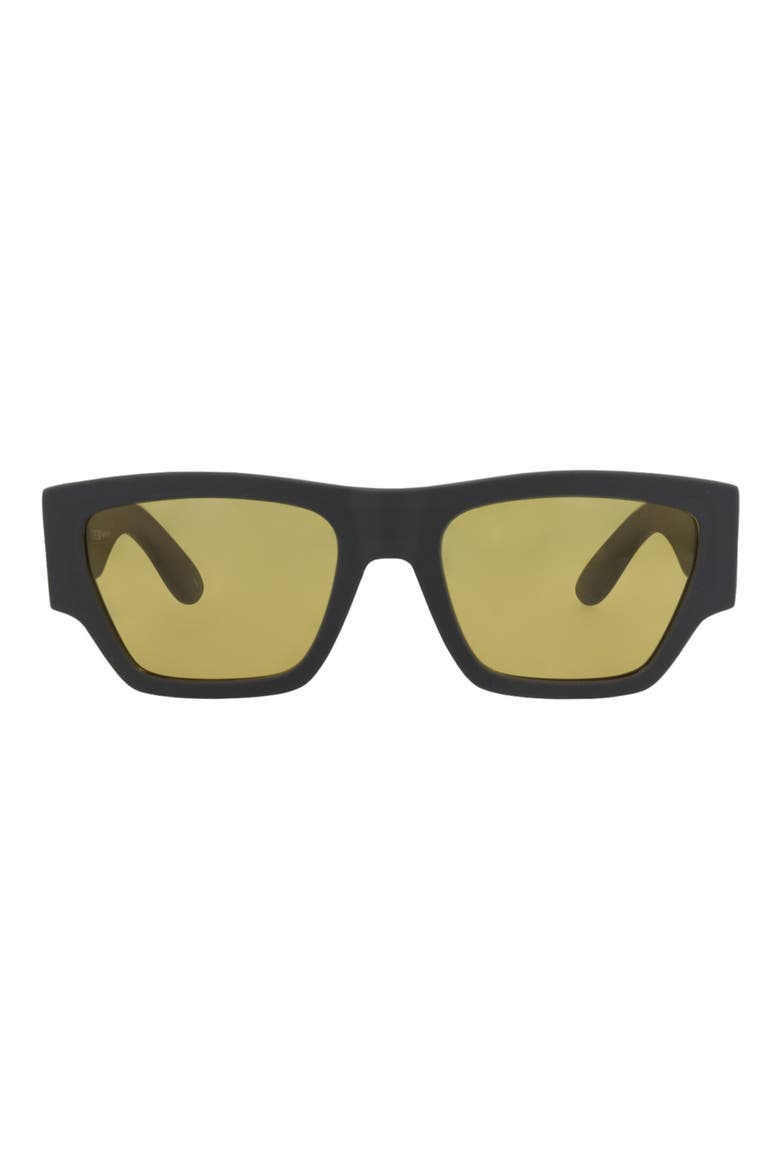 55mm Square Sunglasses, Main, color, GREY GREY YELLOW