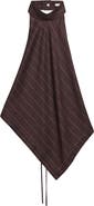 Helmut Lang Pinstripe Linen Blend Scarf Halter Top