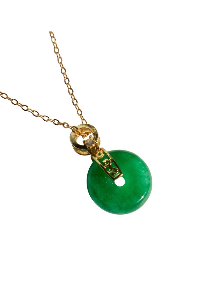 seree Donut Green jade pendant necklace, Alternate, color,
