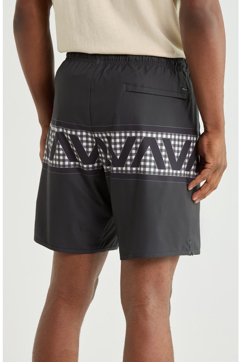 Yogger Hawaii Stretch Athletic Shorts, Alternate, color, BLACK WHITE