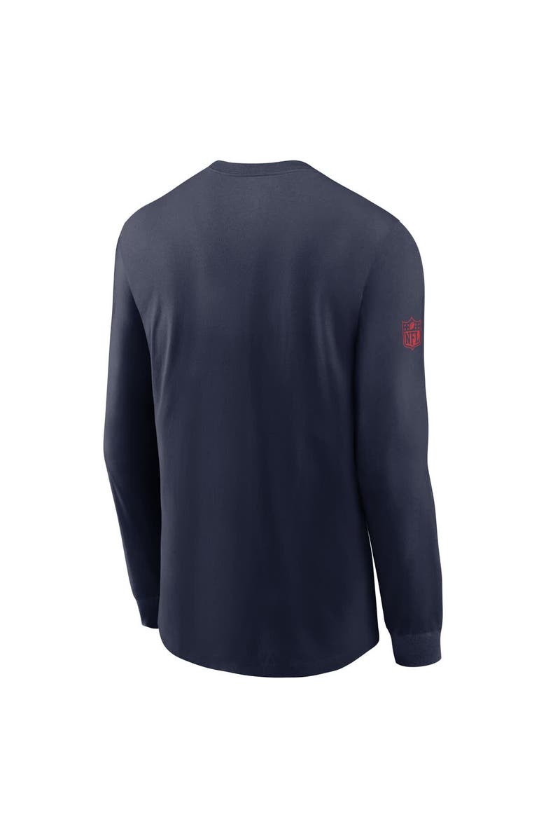 Nike Men's Nike Navy New England Patriots Sideline Performance Long Sleeve T-Shirt, Alternate, color, Navy