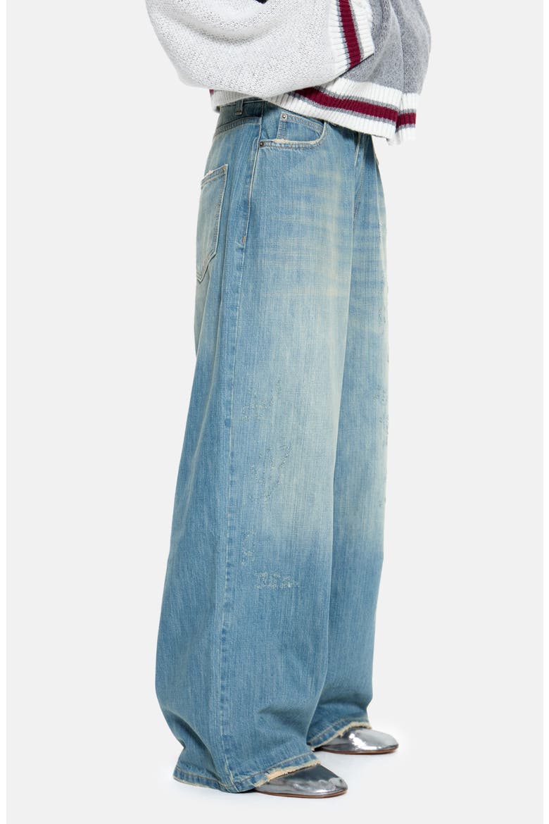 Light Wash Slub Colossus Jeans, Alternate, color, DENIM