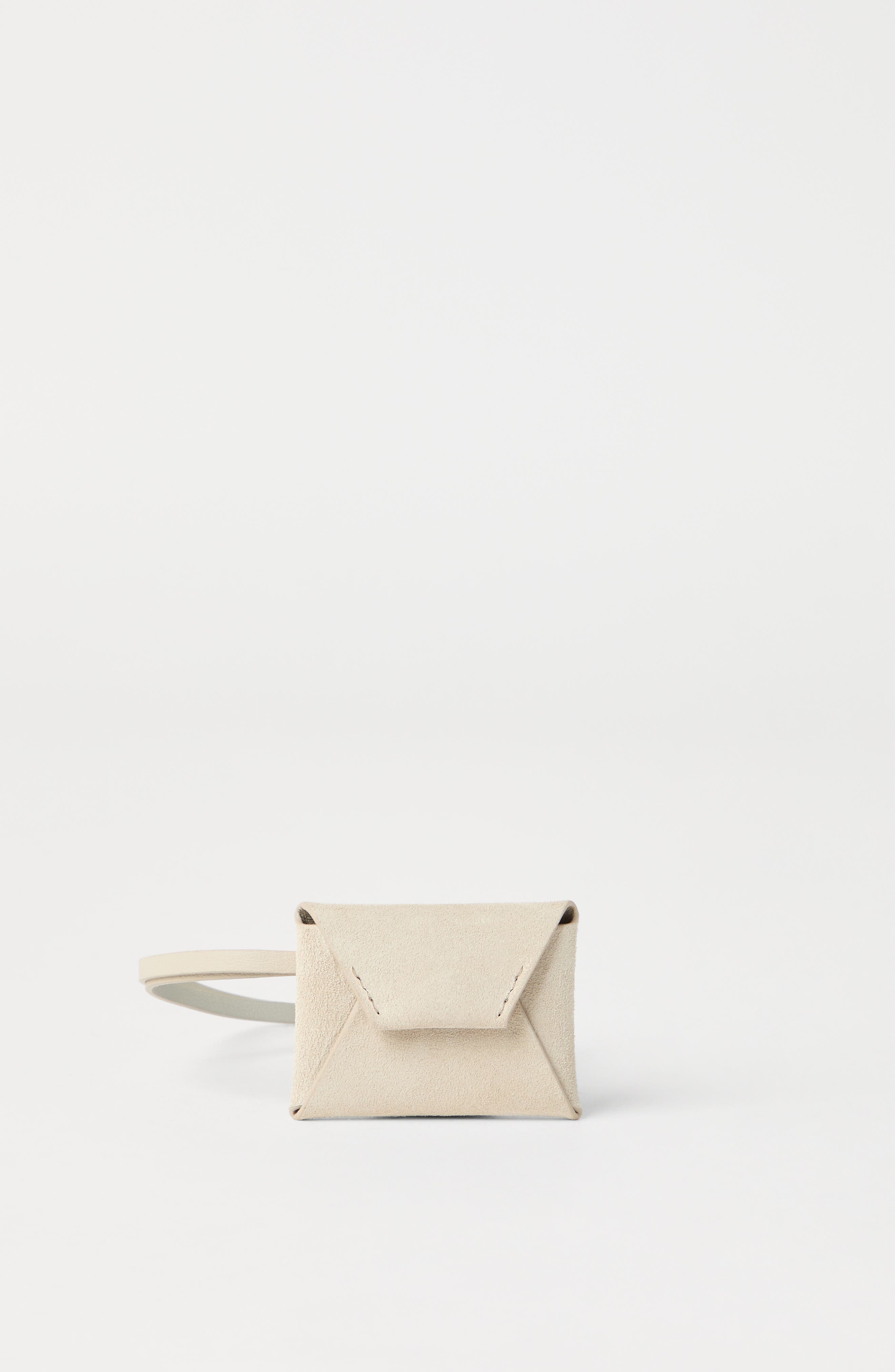 Brunello Cucinelli Suede handbag charm, Alternate, color, Ivory