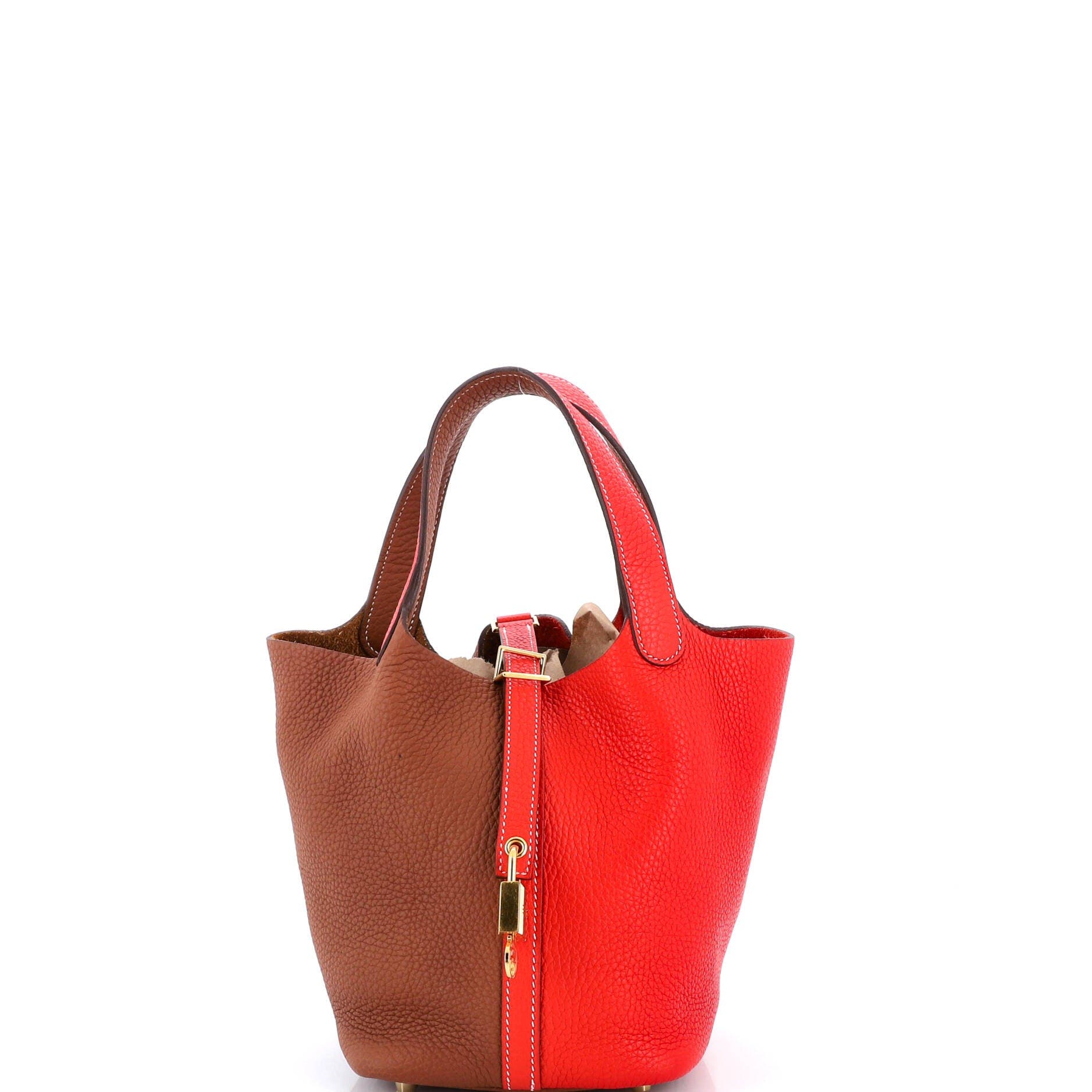 Pre-Owned Hermes Picotin Lock Bag Bicolor Clemence PM, Main, color, 