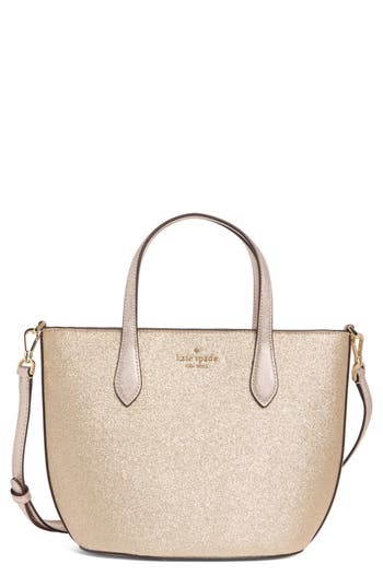 Kate Spade New York Glimmer Leather Satchel In Gold.