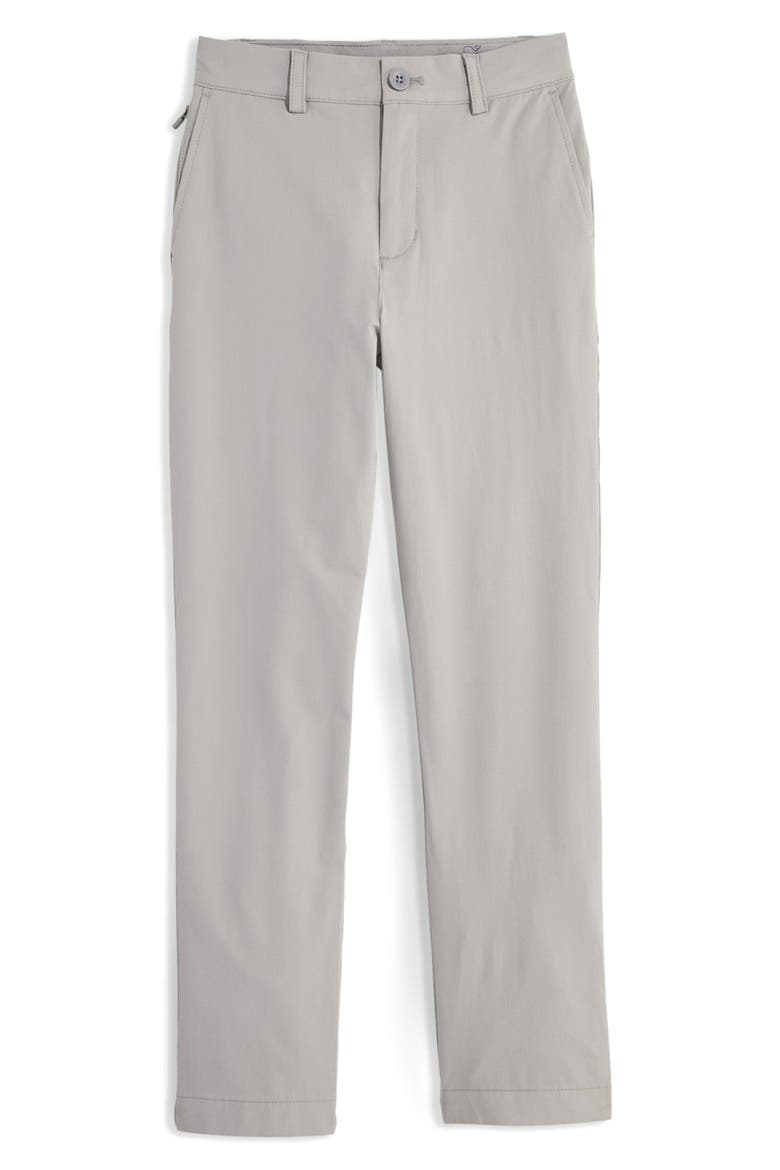 Kids' Flat Front Performance Chinos, Main, color, ULTIMATE GRAY