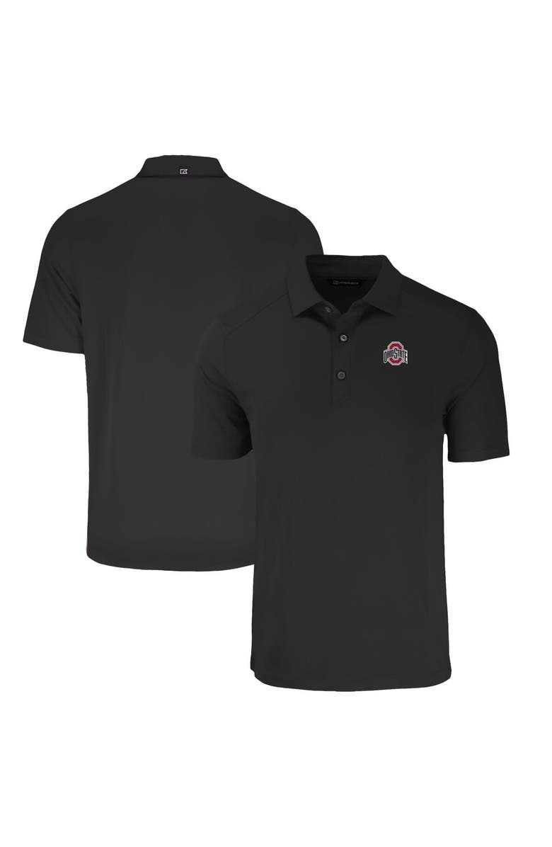 Cutter & Buck Men's Cutter & Buck Black Ohio State Buckeyes Primary Logo Forge Eco Stretch Recycled Polo, Alternate, color,