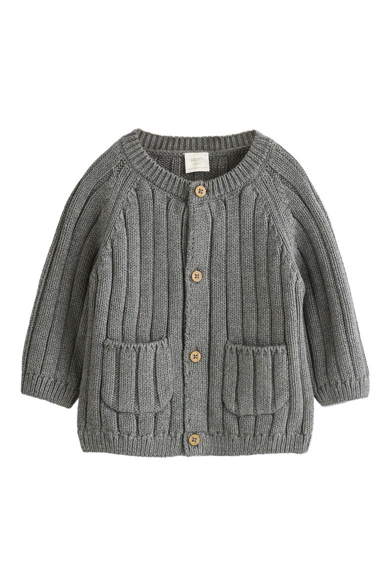 Kids' Little Man Organic Cotton Cardigan, Main, color, GREY