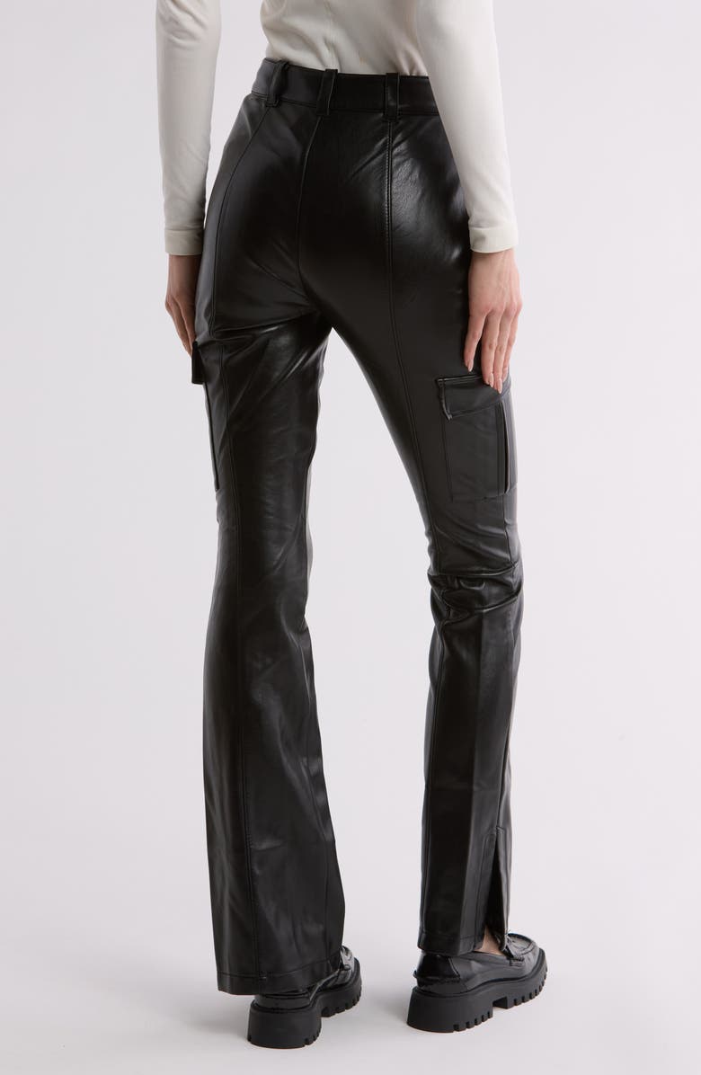 Cinq à Sept Norah Faux Leather Flare Pants, Alternate, color,