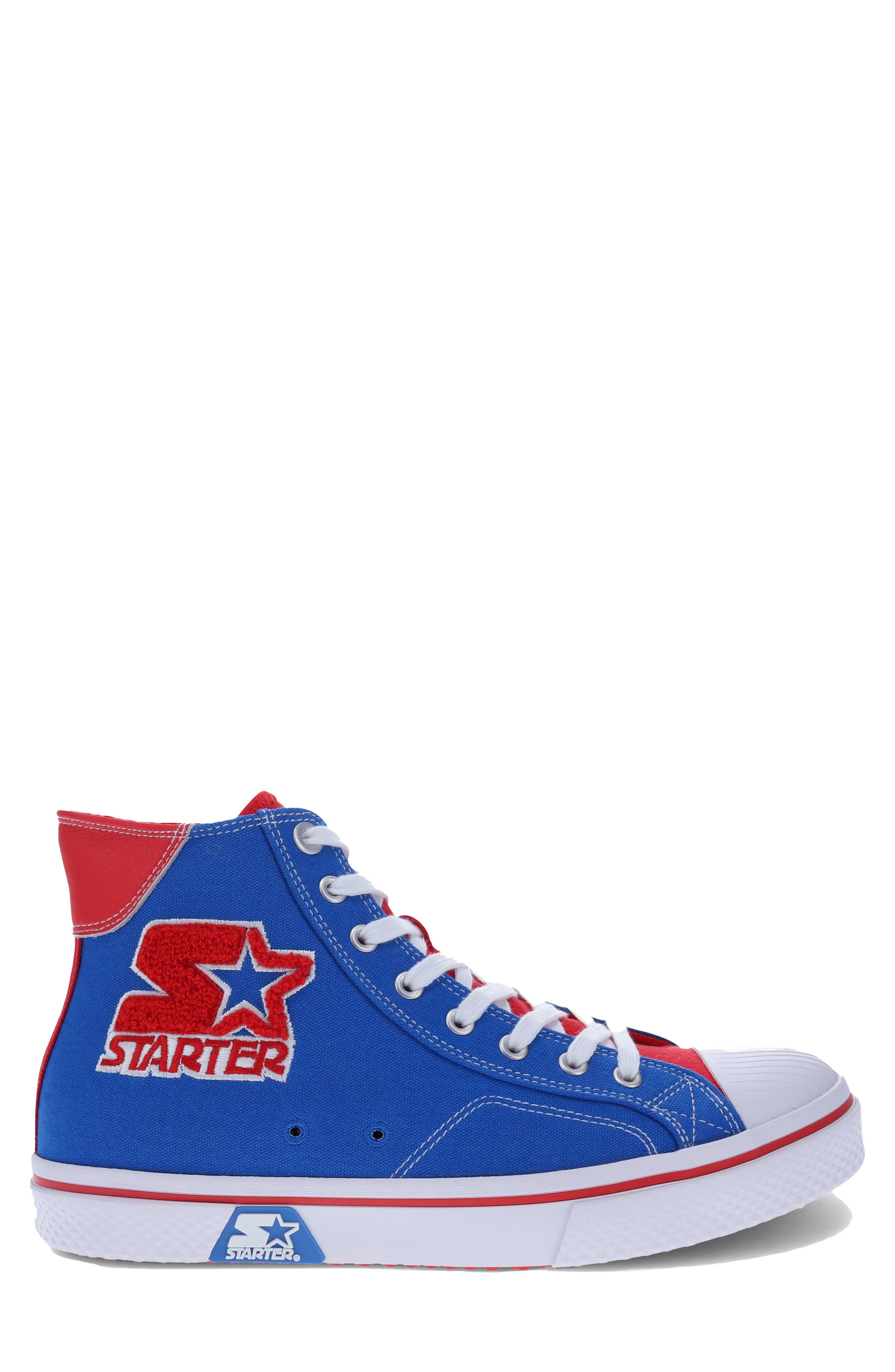 STARTER Tradition 71 High Top Sneaker, Alternate, color, Blue/ Red