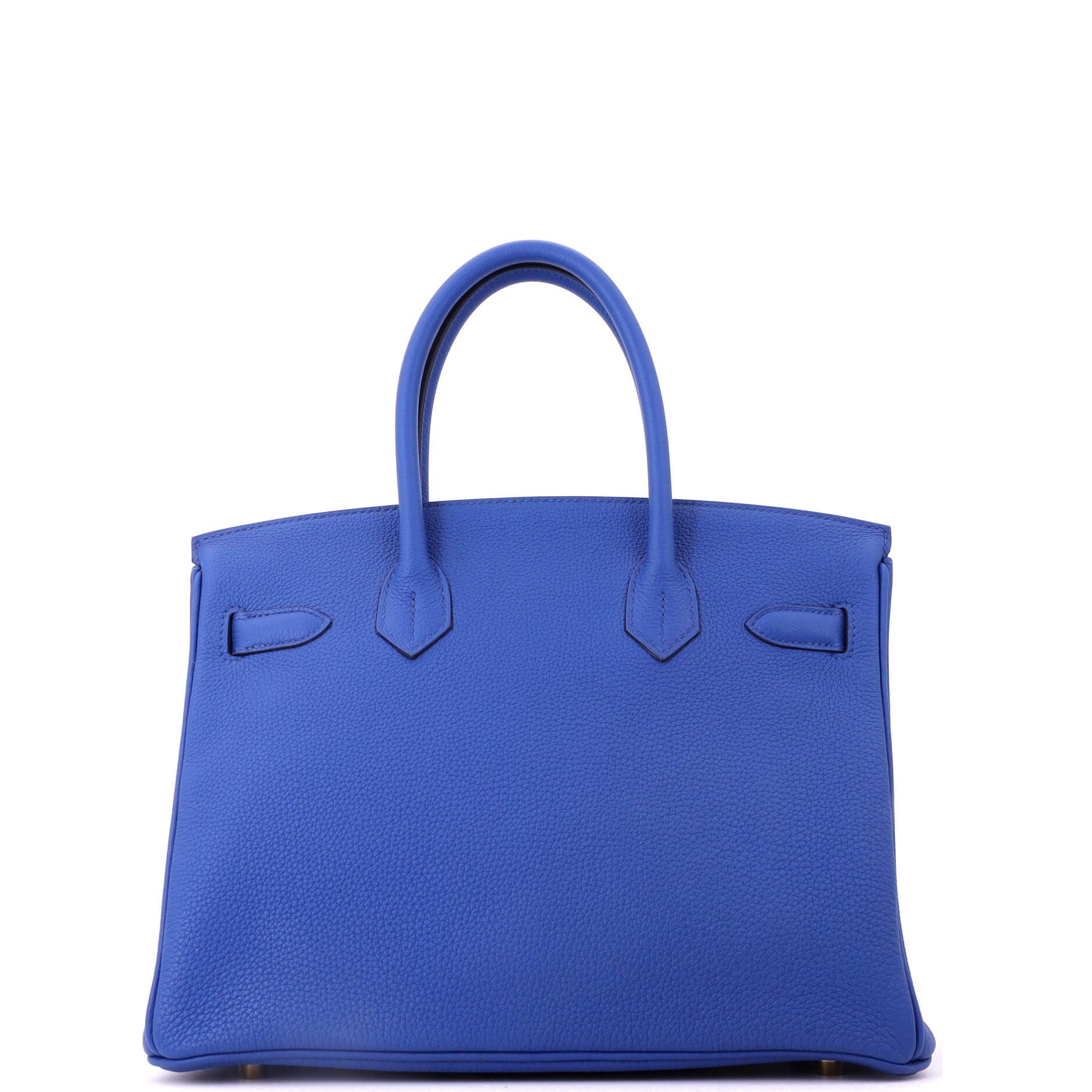 Pre-Owned Hermes Birkin Handbag Blue Togo with Gold Hardware 30, Alternate, color, Bleu France