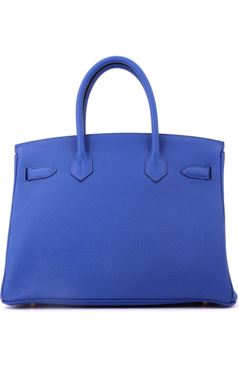 Pre-Owned Hermes Birkin Handbag Blue Togo with Gold Hardware 30, Alternate, color, Bleu France