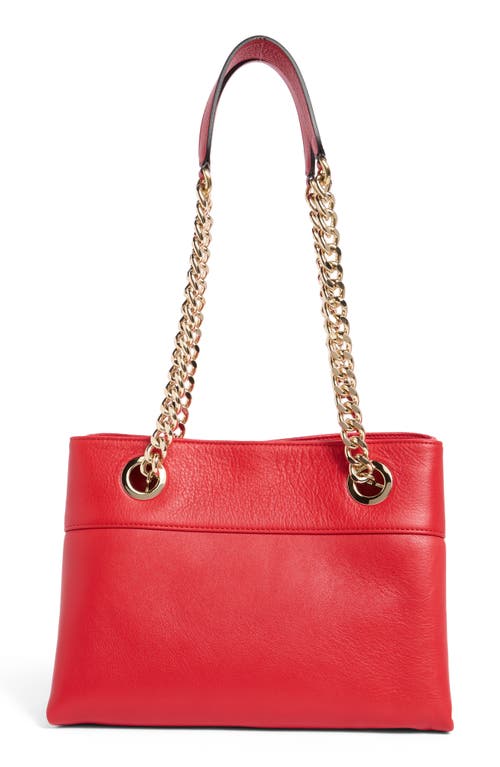 Valentino By Mario Valentino Kalo Signature Leather Tote Bag In Red