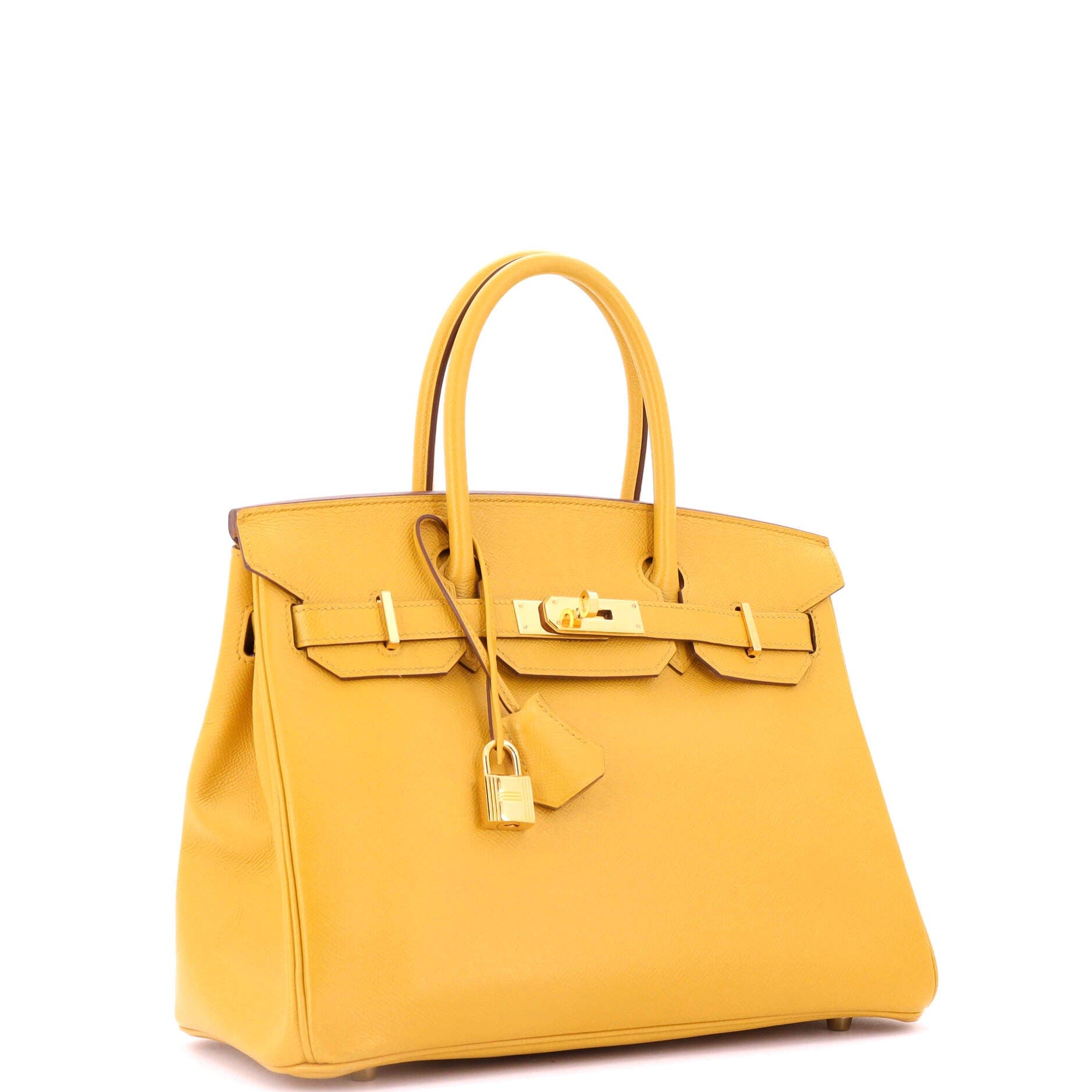 Pre-Owned Hermes Birkin Handbag Yellow Epsom with Gold Hardware 30, Alternate, color, 
