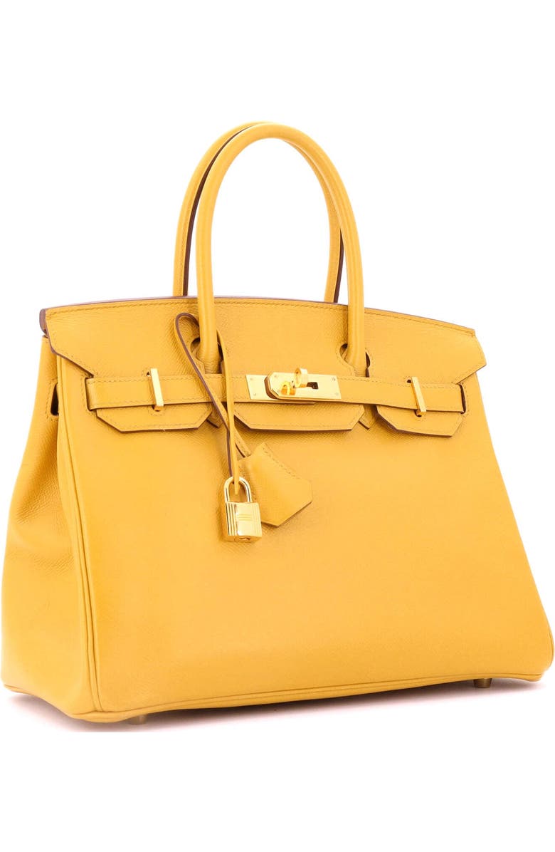 Pre-Owned Hermes Birkin Handbag Yellow Epsom with Gold Hardware 30, Alternate, color, Jaune Ambre