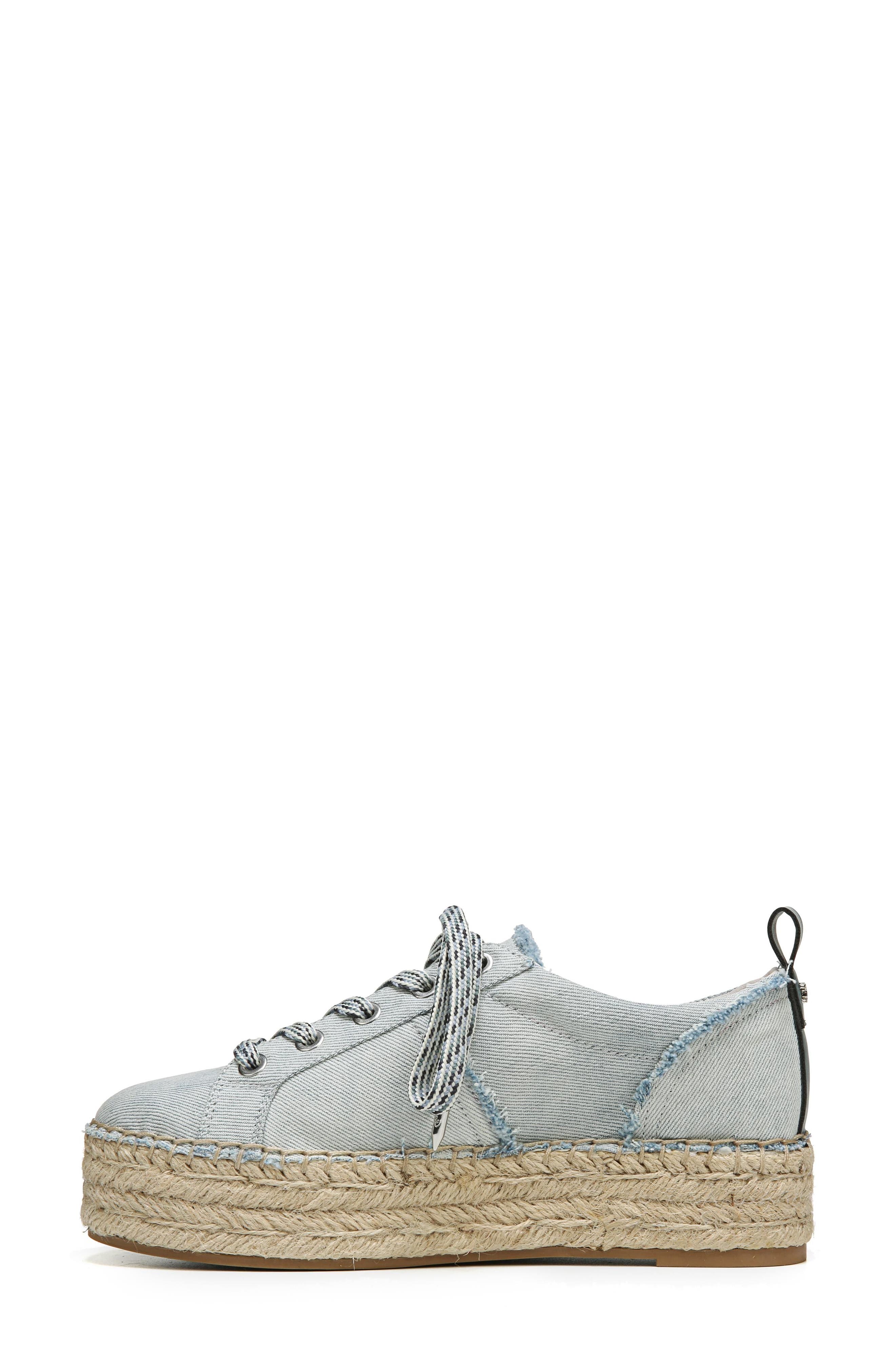 Carleigh Espadrille Sneaker, Alternate, color, LIGHT BLUE WASHED DENIM