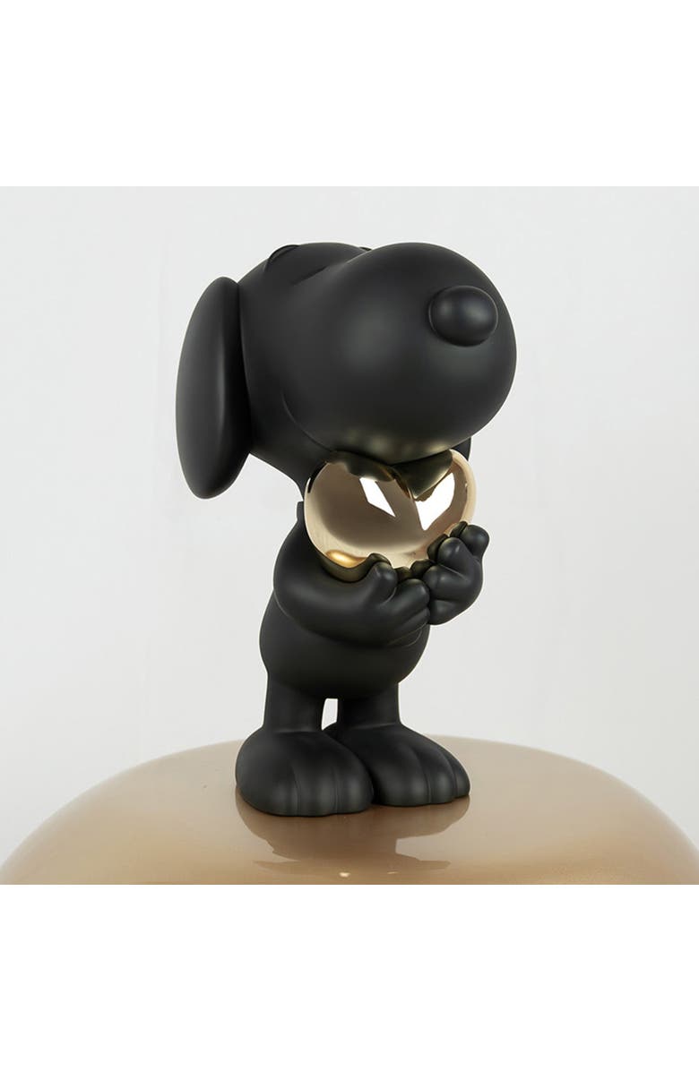 Leblon Delienne Snoopy Heart Figurine, Alternate, color, Black / Gold