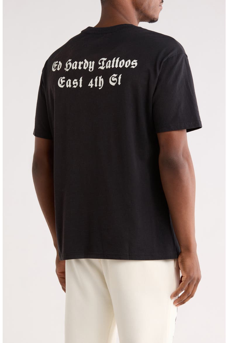 Rhinestone Horses Boxy Graphic T-Shirt, Alternate, color, VINTAGE BLACK