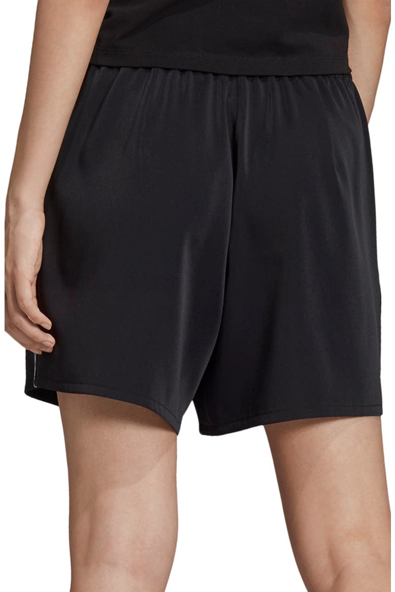 Daniëlle Cathari Satin Shorts, Alternate, color, BLACK/ CHALK WHITE