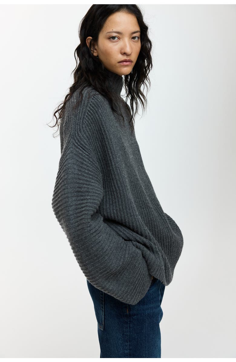 H&M Rib-knit Wool-blend Jumper, Alternate, color, Dark Gray