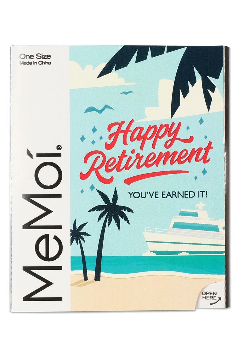 Big Kid's Goodbye Tension Hello Pension Greeting Card Crew Socks, Alternate, color, Aqua Splash
