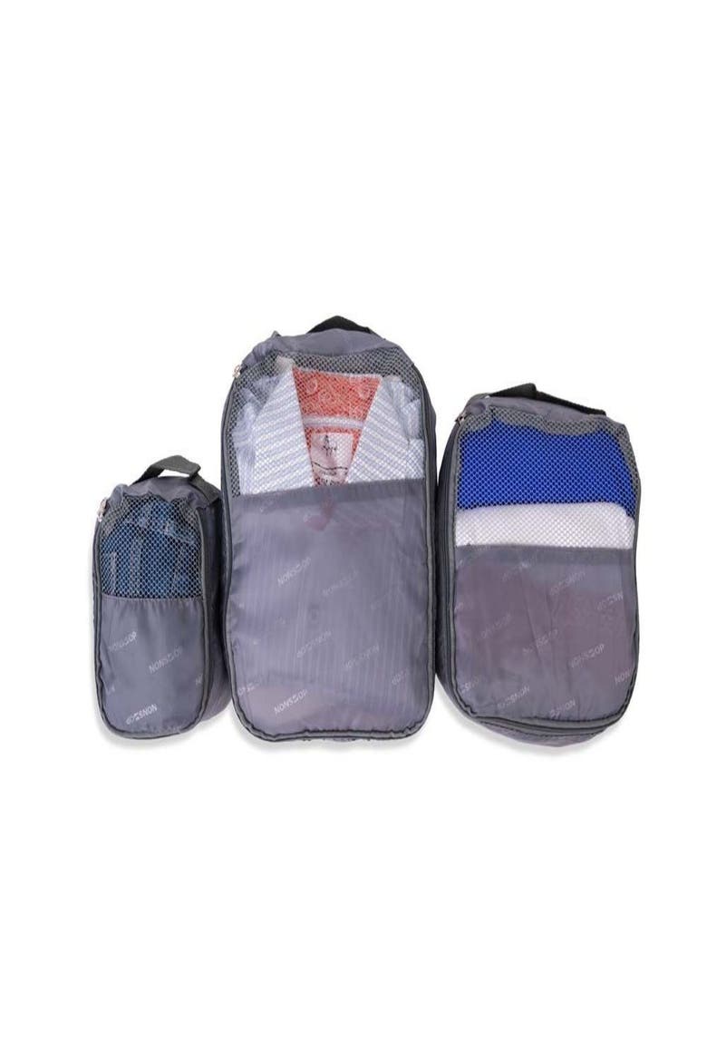 New York Elite 3 Piece (20"/24"/28") Luggage Set With 3 Packing Cubes, Alternate, color, Plum