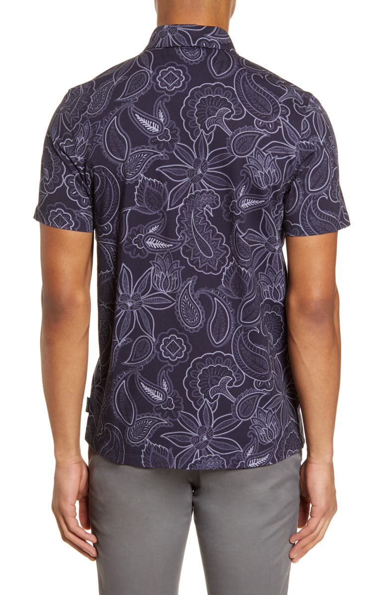 Ted Baker London Fright Floral Polo, Alternate, color, 