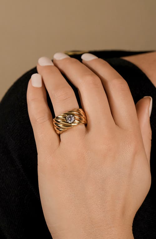 Sterling Forever Blythe Cubic Zirconia Woven Band Ring