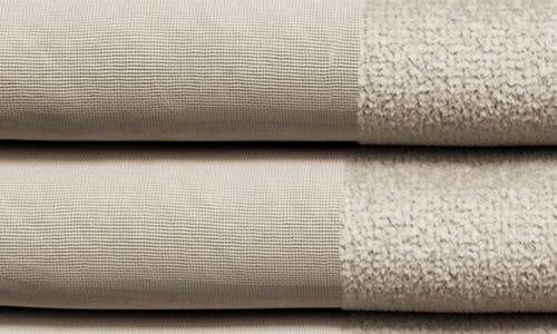 Woven & Weft Border 6-piece Cotton Hand Towels In Brown