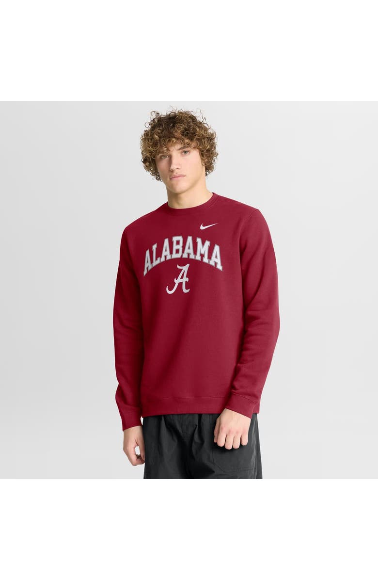 Nike Men's Nike Crimson Alabama Crimson Tide Arch Pullover Sweatshirt, Main, color, Crimson