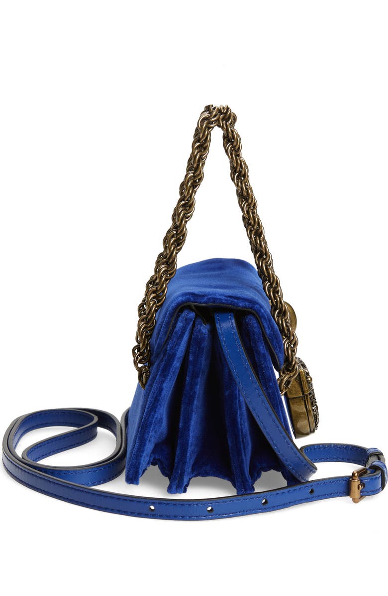 Moschino Padlock Velvet Crossbody Bag, Alternate, color,