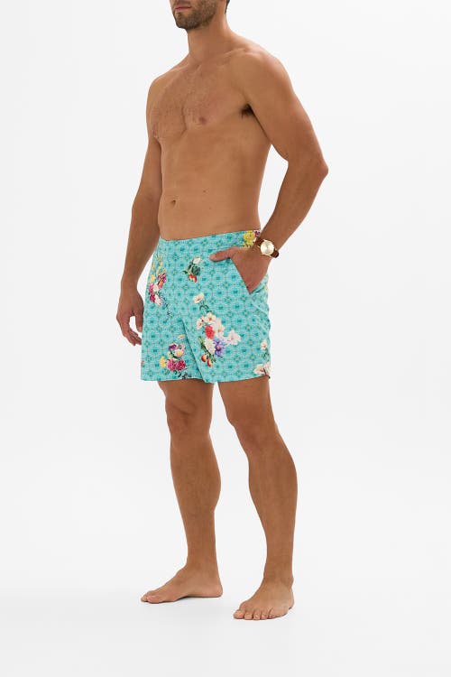 Hotel Franks By Camilla Mid Length Boardshort With Fixed Waist Gardens Of Queluz